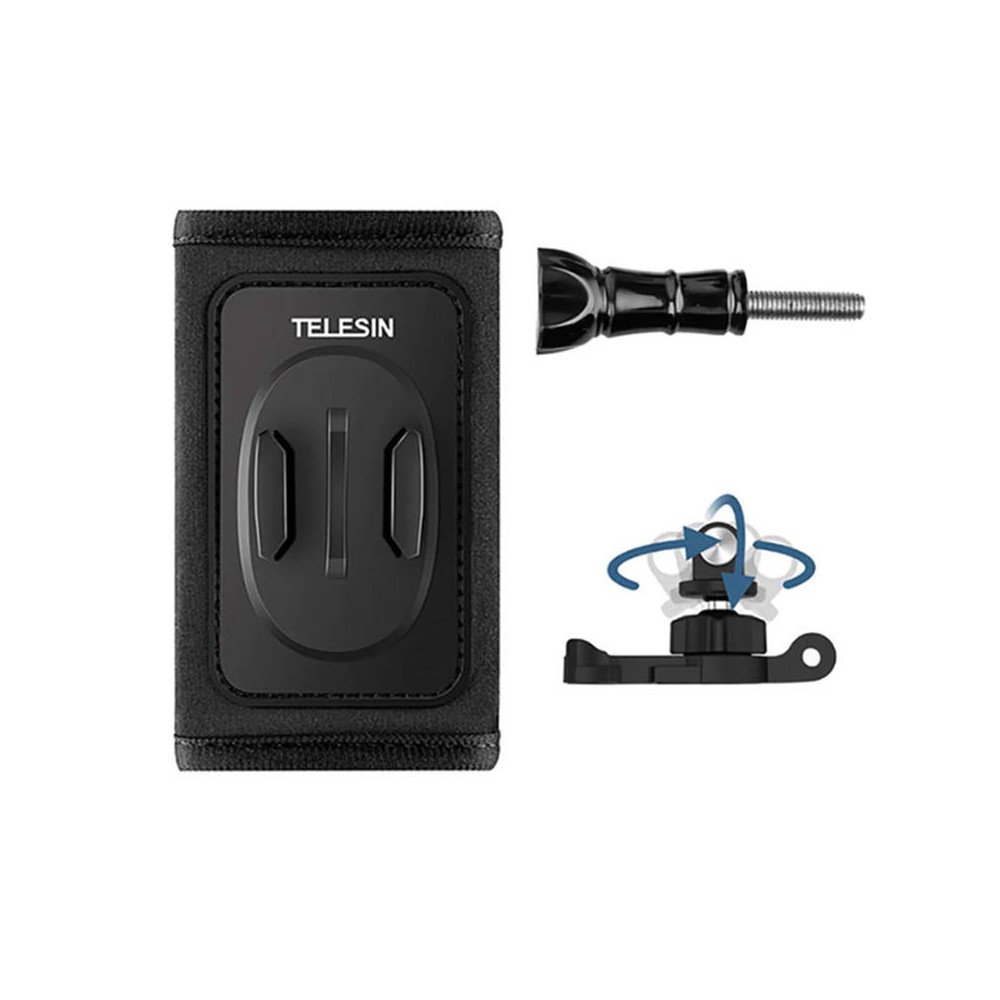 Telesini seljakoti rihma kinnitus koos 360 J-konksu kinnitusega GoPro/Osmo Actioni jaoks (GP-BPM-005)