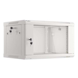 Lanberg :: Rack Cabinet 19” Sienas stiprinājums 6U/600X450 (plakans iepakojums) V2 pelēks, stikla durvis