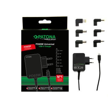 Ikroviklis UNI PD 65W USB-C + 6 antgaliai 5-20V