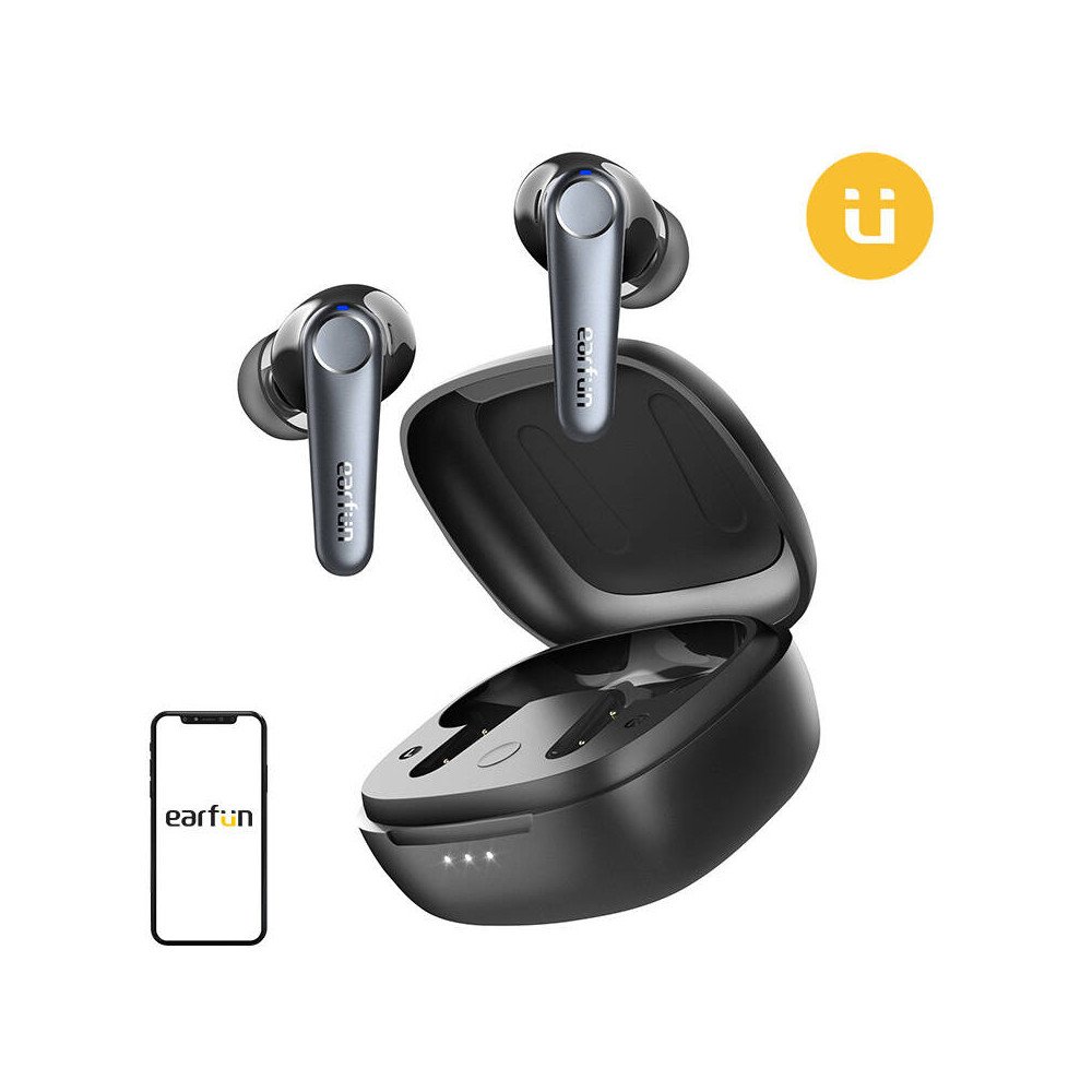 Belaides ausines TWS EarFun Air Pro 3, ANC (juodos)