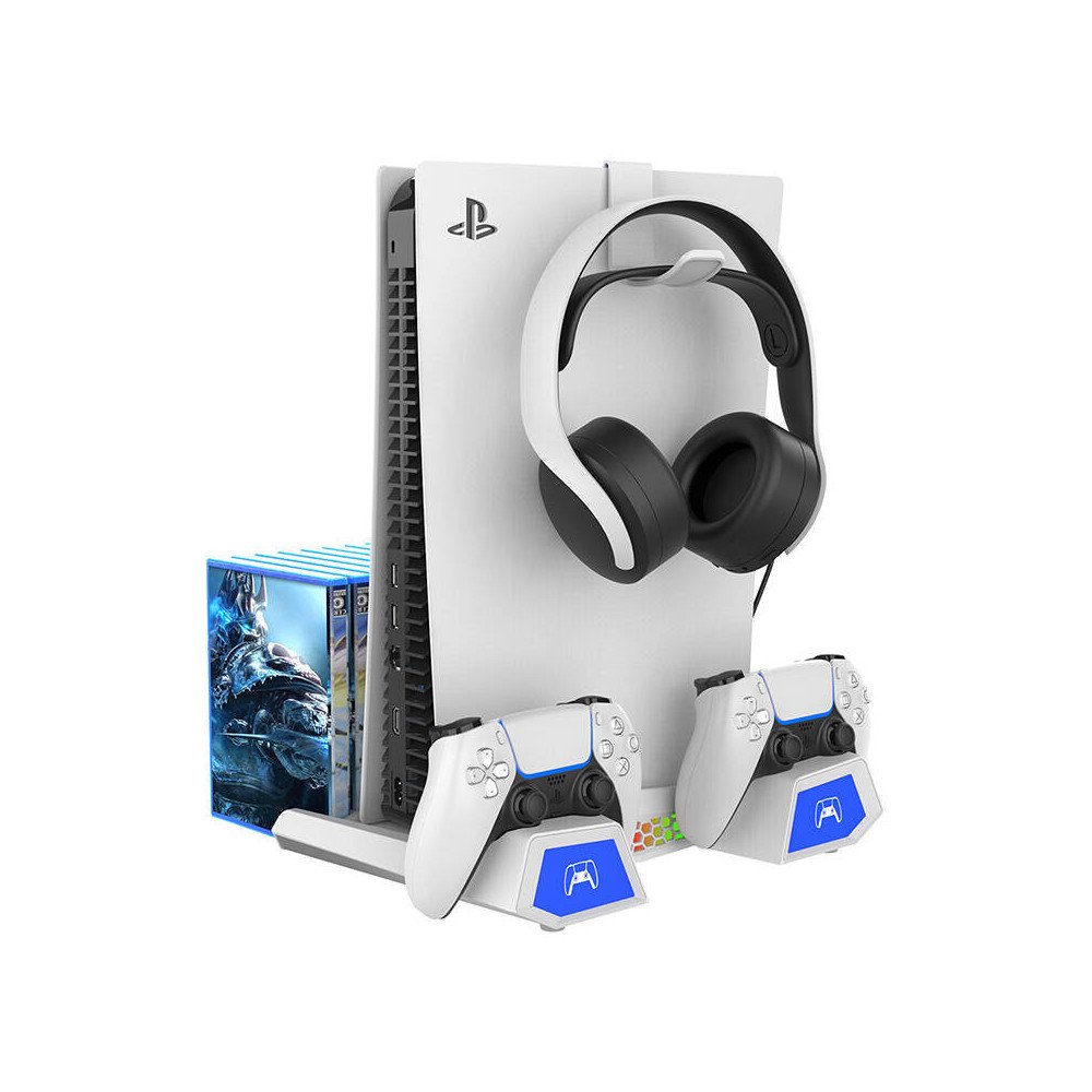 Multifunktsionaalne PS5/PS5 ohuke konsooli alus iPega PG-P5S023 (valge)