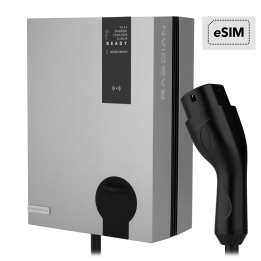 RAEDIAN RD-NEO-7-C5-ESIM-SILVER 7kW EV įkroviklis su Wi-Fi, BLE ir RFID – Smart Home Wallbox