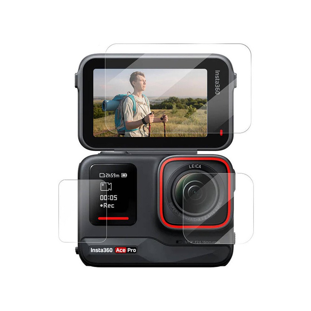TELESIN grudintas stiklas skirtas Insta360 Ace Pro / Ace kamerai