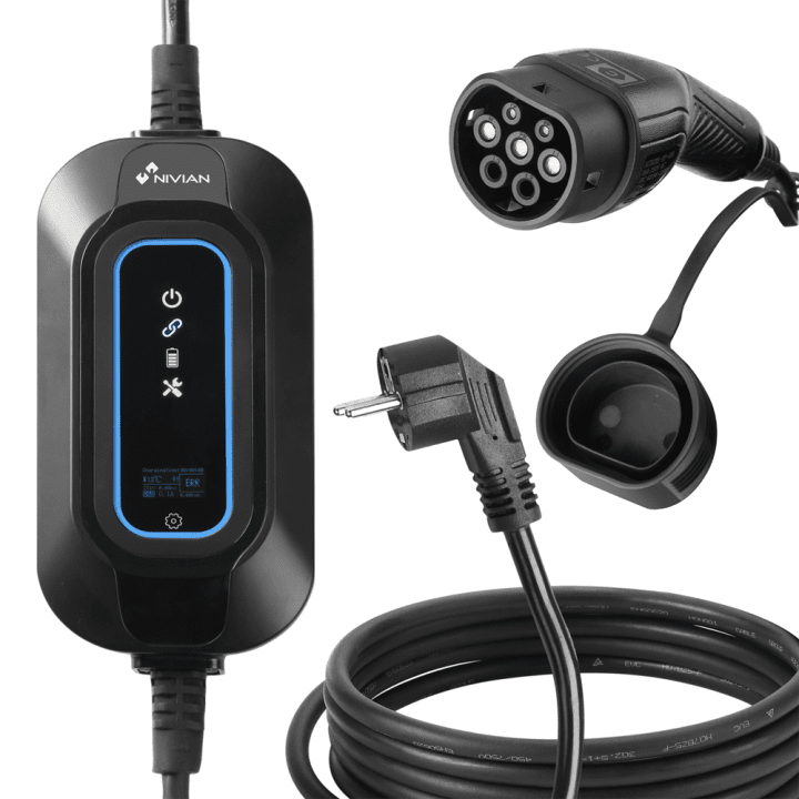 NIVIAN RETAIL NV-EVCHARGER-PORTABLE-SCHUKO pārnēsājams EV lādētājs