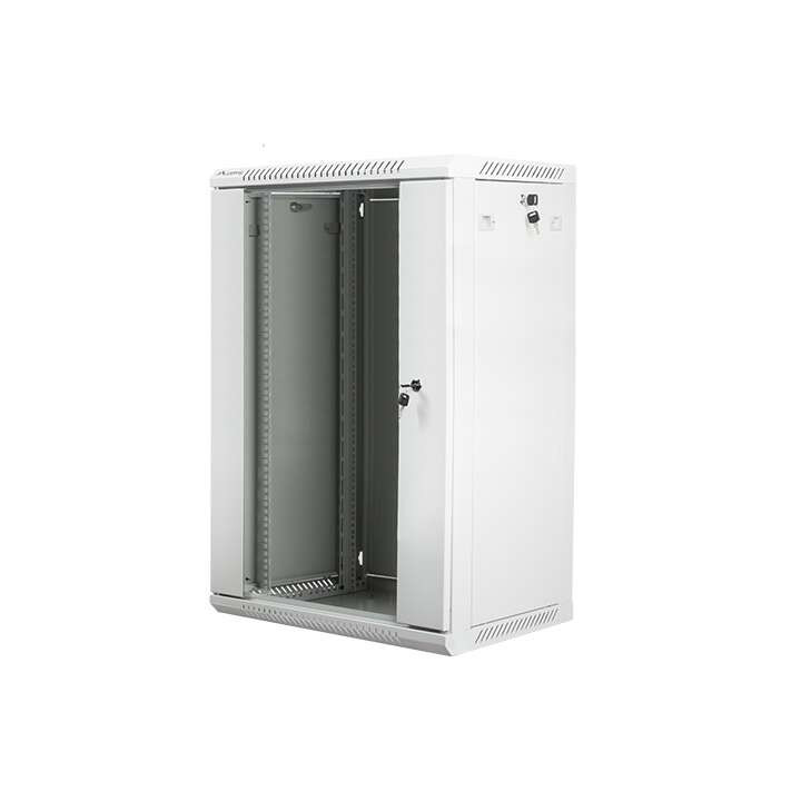 Lanberg :: Rack Cabinet 19” Sienas stiprinājums 18U/600X450 (plakans iepakojums) V2 pelēks, stikla durvis