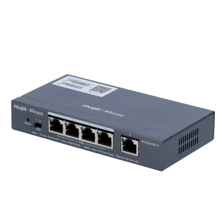 LÜLITI POE RG-ES205GC-P 4-PORT REYEE