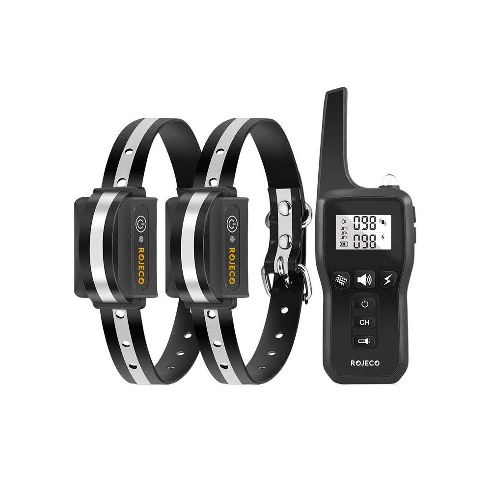 Rojeco PD529 1000 m koerte treeningkaelarihm 2 kaelarihmaga (must)