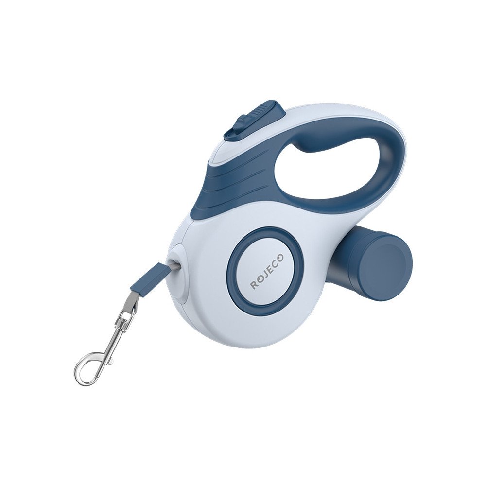 Rojeco A12 5M automatinis istraukiamas pavadelis suniui (melynas)