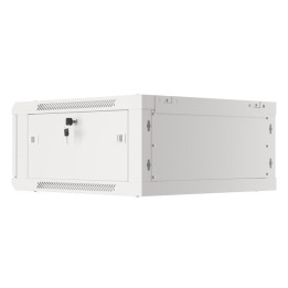 Lanberg :: Rack Cabinet 19” Sienas stiprinājums 4U/600X450 (plakans iepakojums) V2 pelēks, stikla durvis