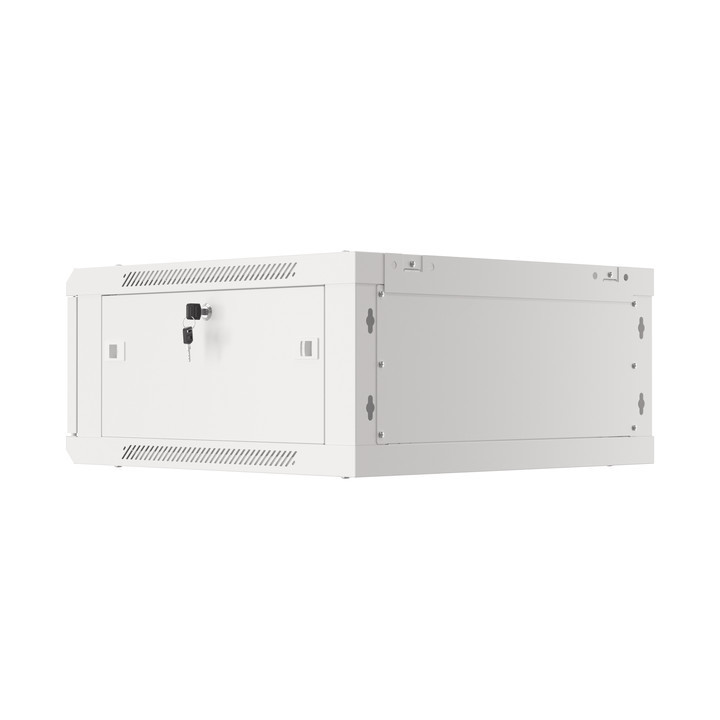 Lanberg :: Rack Cabinet 19” Sienas stiprinājums 4U/600X450 (plakans iepakojums) V2 pelēks, stikla durvis