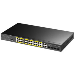 Cudy GS2028PS4-300W Pārvaldīts Gigabit PoE slēdzis 24 PoE+ porti 4 SFP 300W 1U plaukta stiprinājums