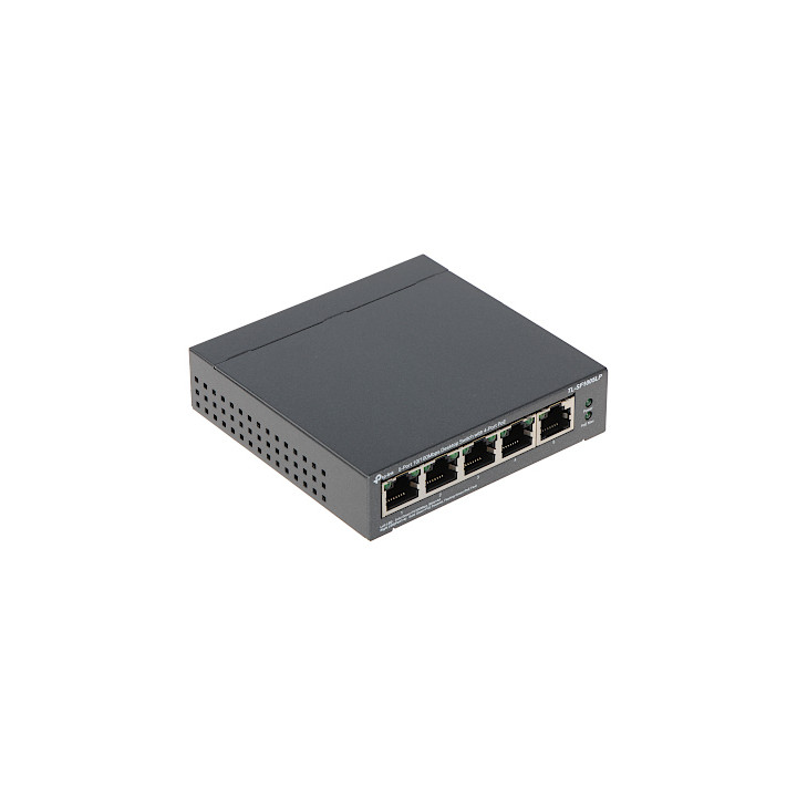 TP-LINK TL-SF1005LP 5 portu 10/100 Mbps nepārvaldīts PoE slēdzis ar 4 PoE portiem, 56W budžets