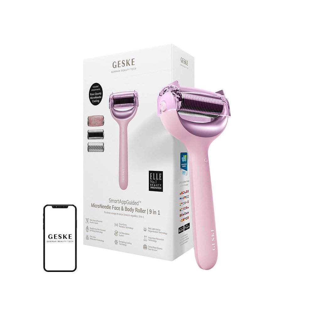 MicroNeedle veido ir kuno volelis 9in1 Geske su APP (rozinis)