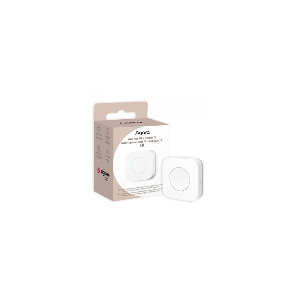 Aqara Wireless Mini Switch T1, Zigbee 3.0 belaidzio nuotolinio valdymo pulto mygtukas (WB-R02D)