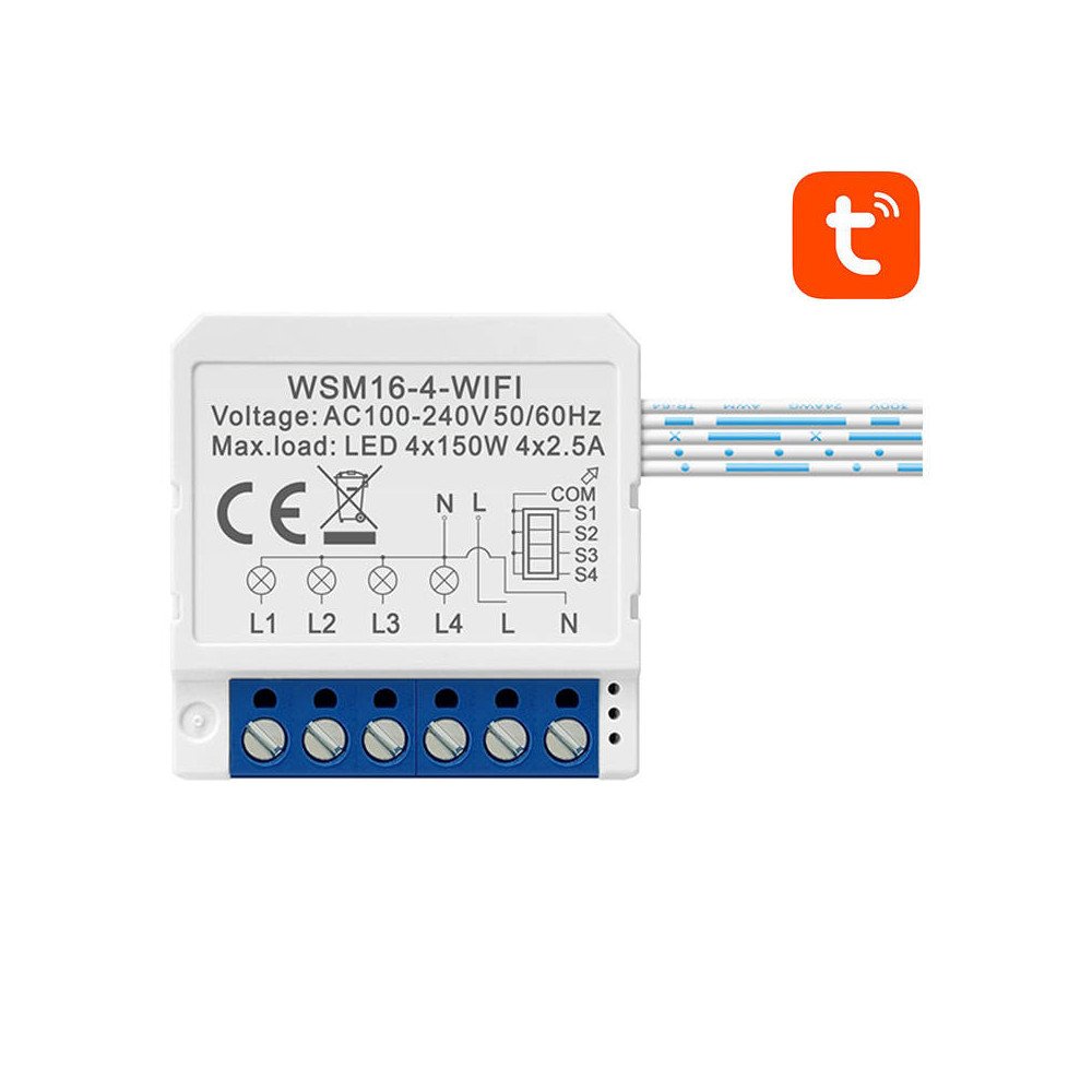 Smart Switch Module WiFi Avatto WSM16-W4 TUYA