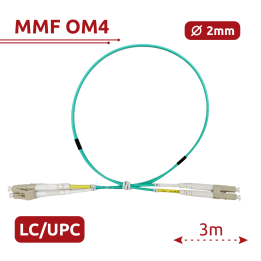 SAFIRE SF-LC-UPC-LC-UPC-OM4-DX-3M-A 3м OM4 LC оптоволоконный патч-корд