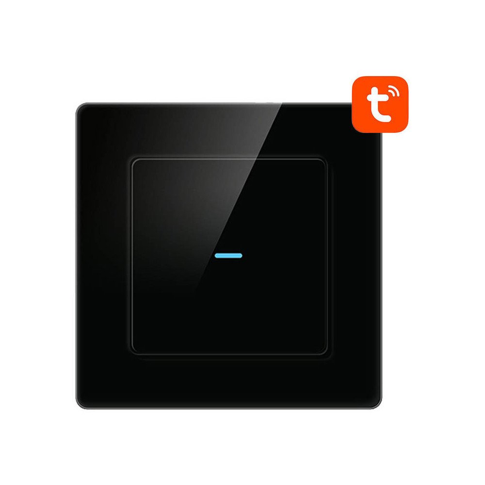 Ismanusis sviesos jungiklis WiFi Avatto N-TS10-B1 1 krypciu TUYA (juodas)