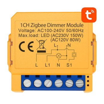 Viedais kontaktligzdas sledzis ZigBee Avatto ZDMS16-2 TUYA