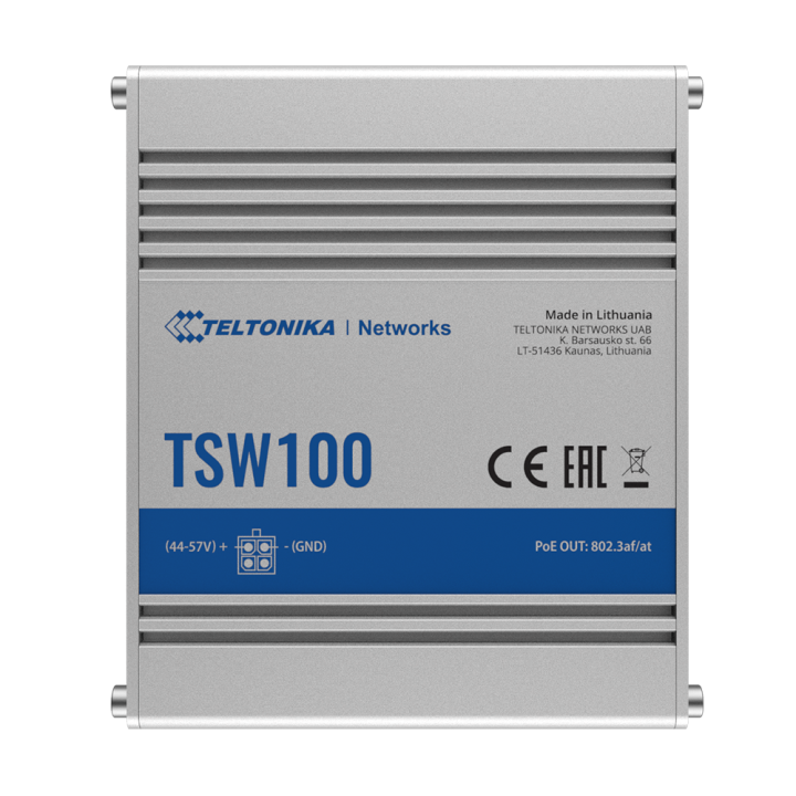 TELTONIKA TK-TSW100 5 portu Gigabit PoE pārvaldāms komutators