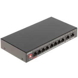 Dahua PFS3010-8ET-96-V2 10 portu nepārvaldāms PoE+ slēdzis, 8x PoE 96W, galddatora