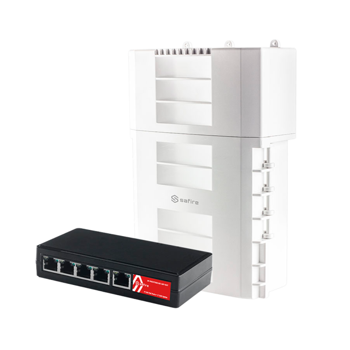 SAFIRE SF-POEXT5GE1GE-1BT-OUT PoE pagarinātājs Gigabitu IP67