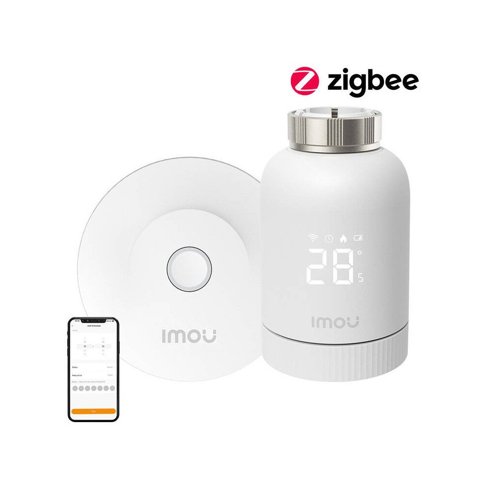 IMOU KIT-TRV1-EU-2 ZigBee termostatines galvutes rinkinys su 6 adapteriais ir sliuzu