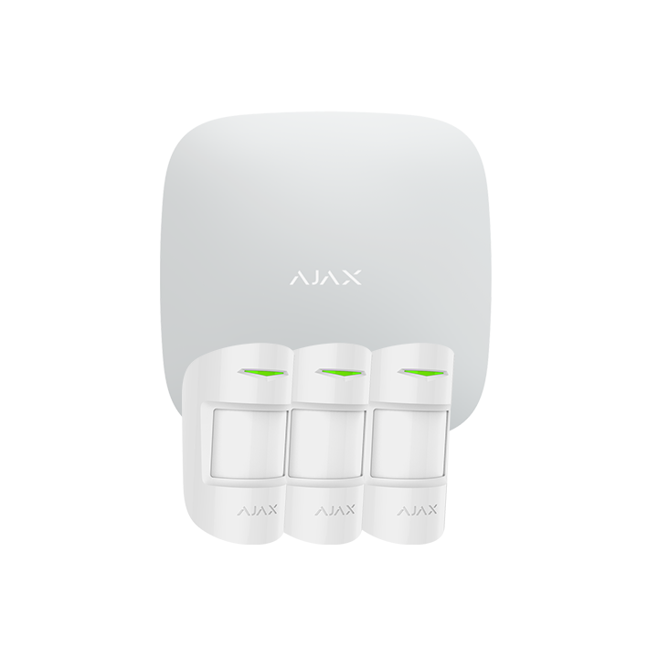 AJAX AJ-HUBKIT-PRO-W Smart Home Gateway, 230V AC, White