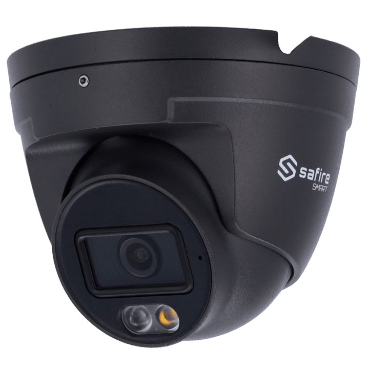 SAFIRE SMART SF-IPT020A-4E1-DL-GREY 4MP Turret IP Camera with PoE, Wi-Fi, Dual Illumination, IP67