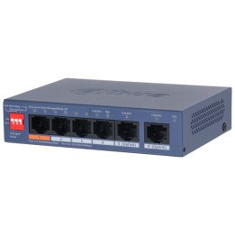 Dahua CS4006-4ET2GT-60 Pārvaldāms PoE slēdzis 4 porti Gigabit 60W