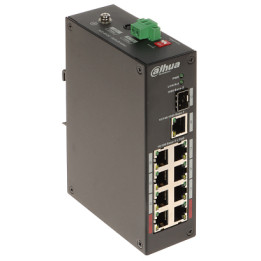 Dahua PFS3110-8ET-96-V2 10 portu neaizsargāts PoE slēdzis, 8x PoE+ 96W, galddators