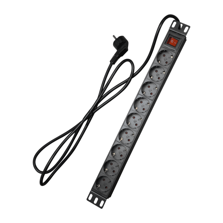 MARCA BLANCA PDU-9P1U-SWITCH 9 kontaktligzdu 1U PDU