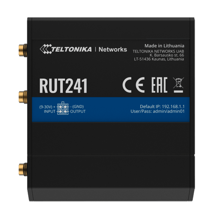 Maršrutizatorius TELTONIKA TK-RUT241 - Wi-Fi 4/N, 100Mbps