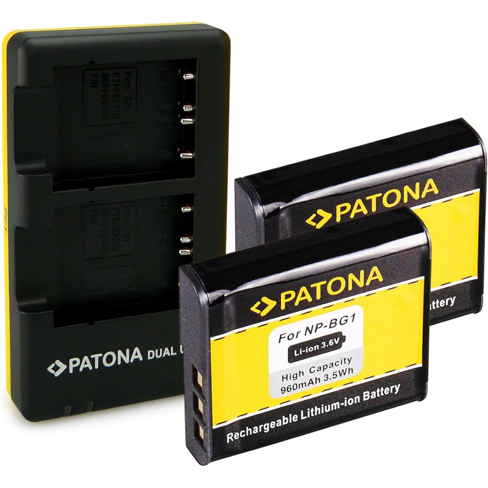 Komplekt Laadija Dual Sony NP-BG1+2x Aku 960 mAh