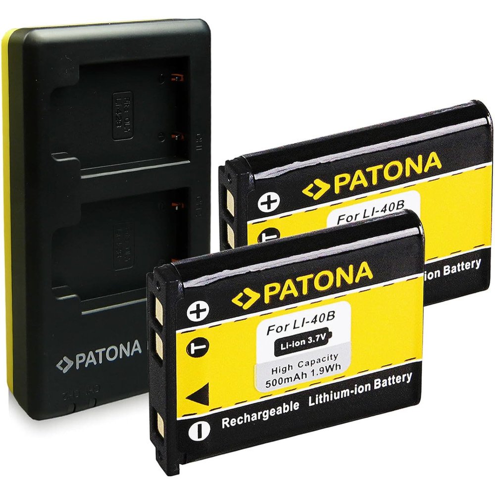 Set Charger Dual Olympus Li-40B/42B+2x Battery 500mAh