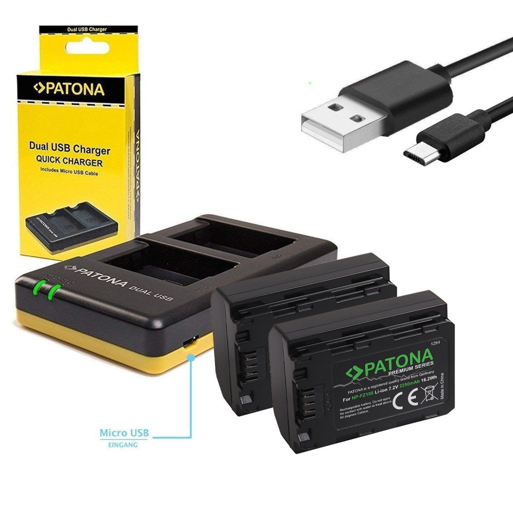 Charger Foto Dual Sony NP-FZ100+2x Battery 2250 mAh