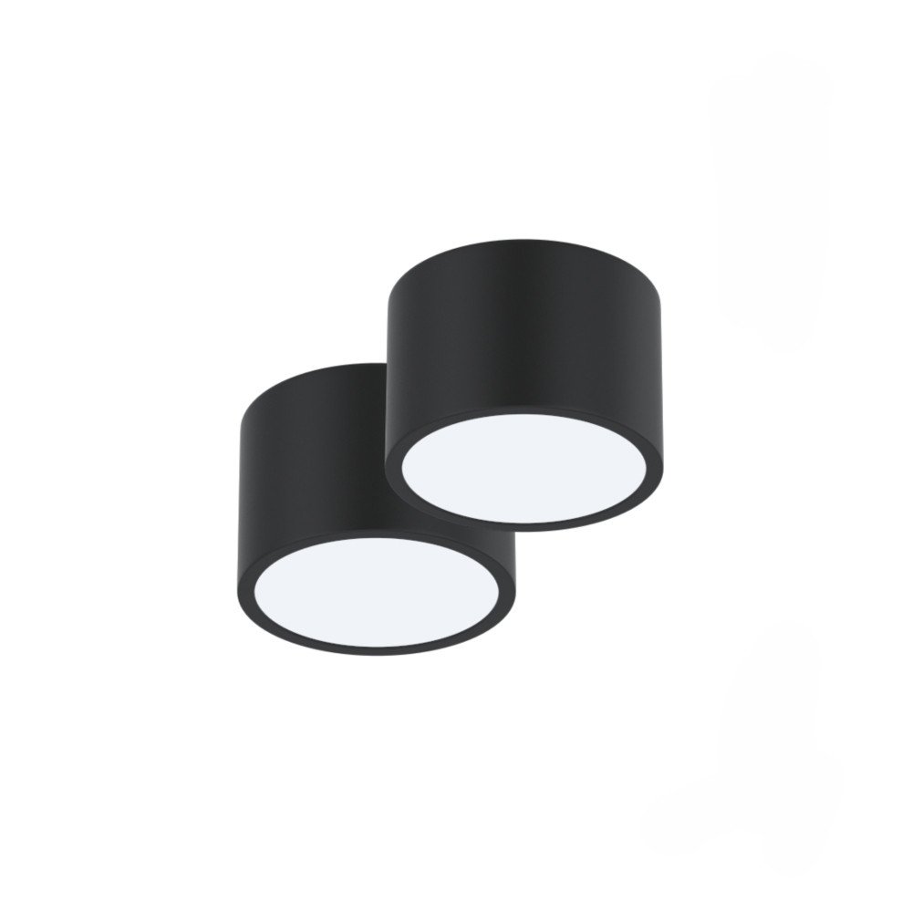 Immax NEO rinkinys 2x RONDATE Smart lubiniai sviestuvai 15cm 12W juodi Zigbee 3.0 + nuotolinio valdymo pultas