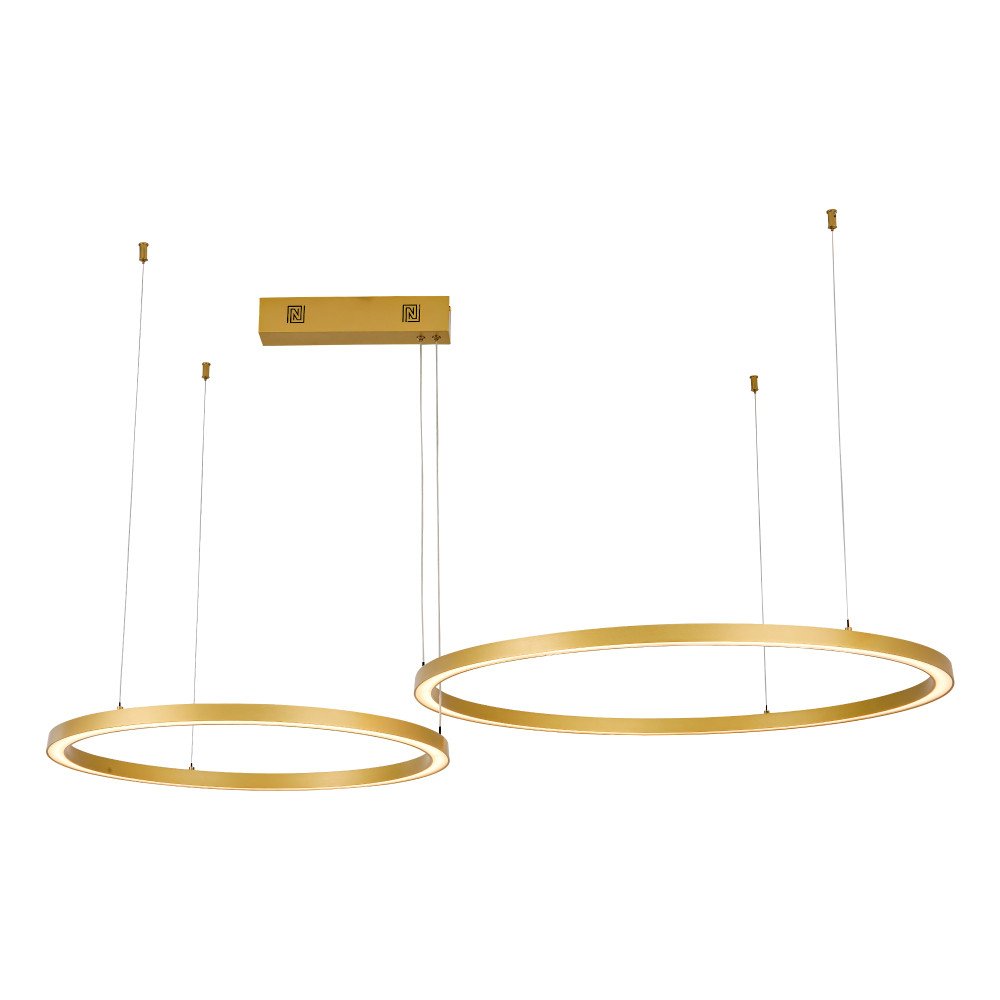 Immax NEO FINO NEW Smart pendant light gold 60+80cm CCT 93W, Zigbee 3.0
