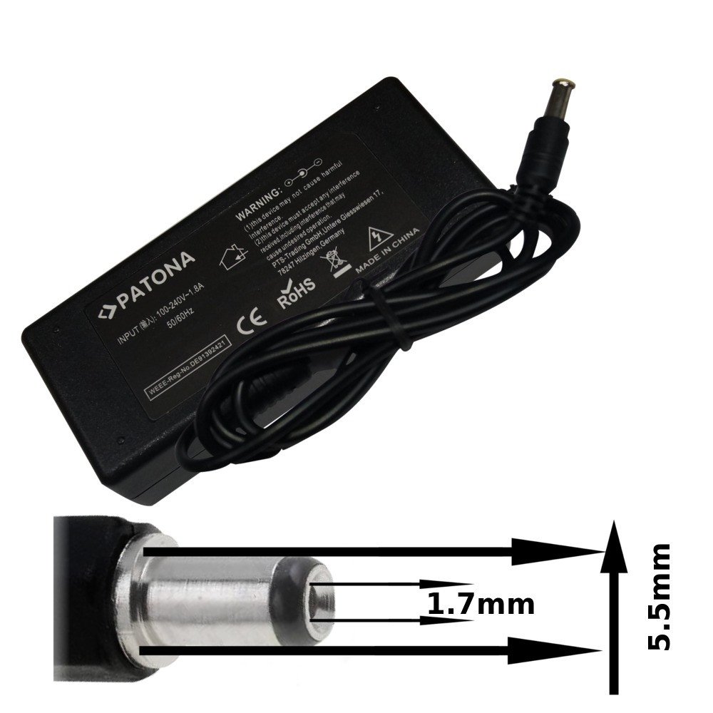 Laadija 18,5V/4,9A 90W konektor 5,5x1,7mm HP EOL