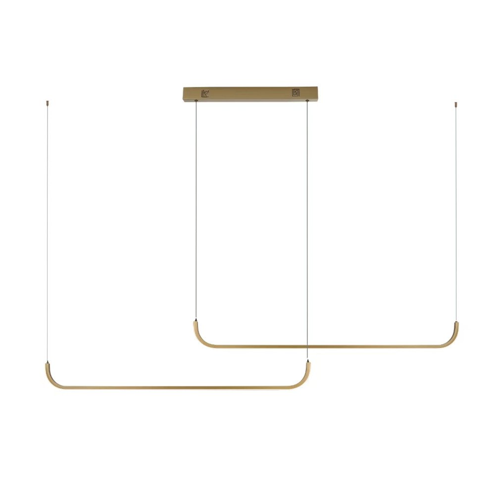 Immax NEO PATTINI Smart double pendant luminaire 160-280cm, 53W, 3640lm gold Zigbee 3.0