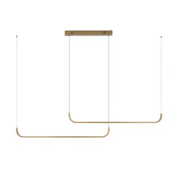 Immax NEO PATTINI Smart dvigubas pakabinamas sviestuvas 160-280cm, 53W, 3640lm auksinis Zigbee 3.0