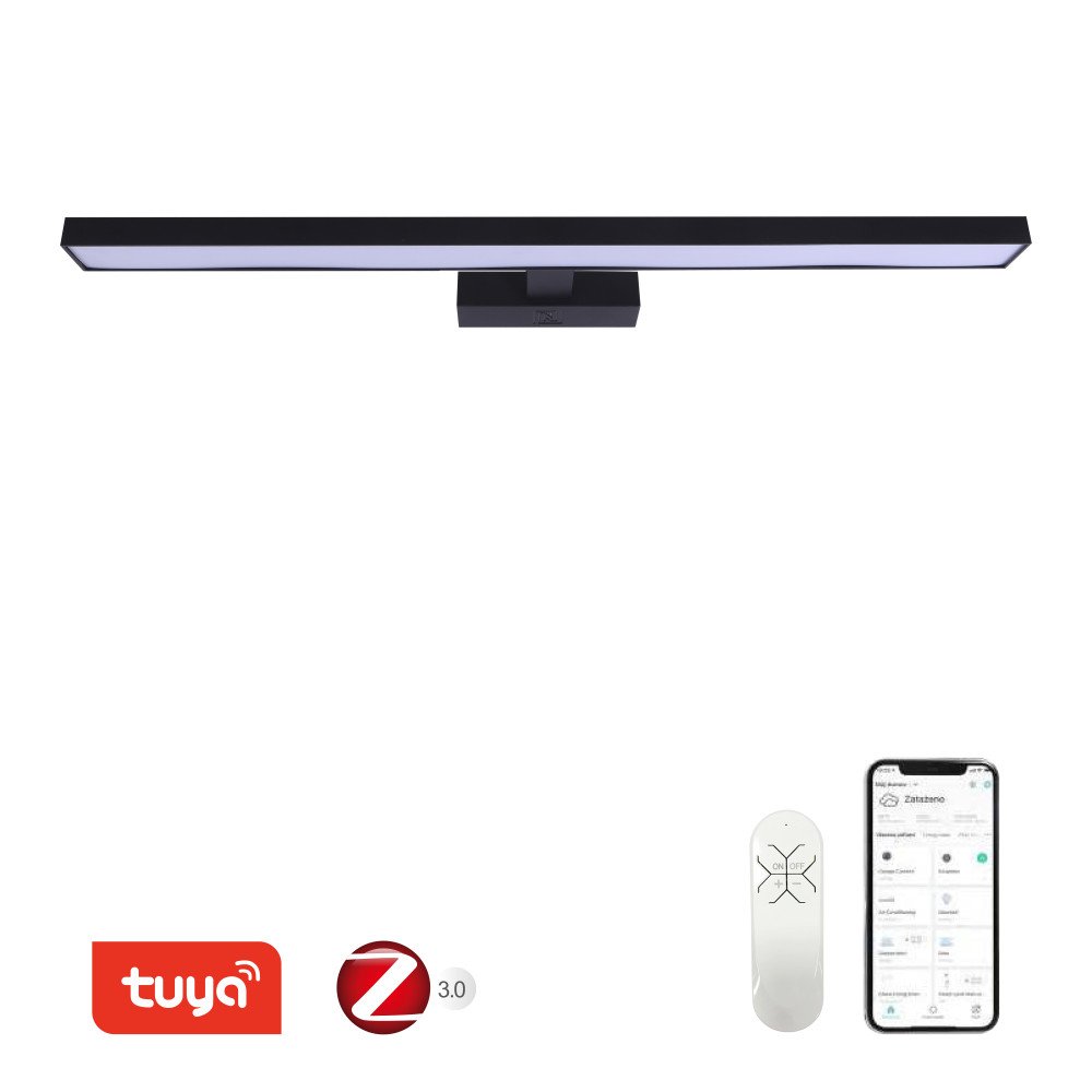 Immax NEO PINNA Smart sienas stiprinajums 80cm 34W 2378lm melns Zigbee 3.0