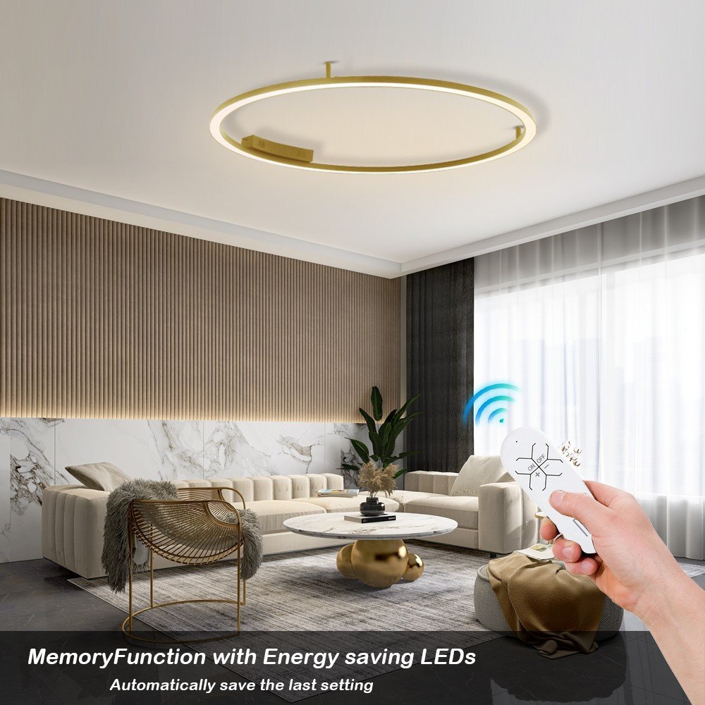 Immax NEO FINO katto (seina) valaisin kultaa 120cm 72W 4752lm Tuya Zigbee 3,0 kaukosaatimella.