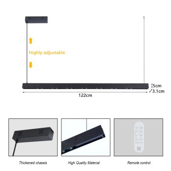 Immax NEO-MADEIRA Valrieksta koka linearais 122cm26W uz vada Tuya WIFI BEACON CCT aptumsojams