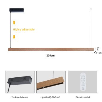 Immax NEO-MADEIRA Azuolo linijinis 202cm44W ant laido Tuya WIFI BEACON CCT reguliuojamas