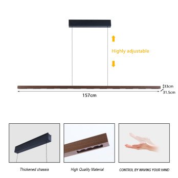 Immax NEO-MADEIRA linijinis riesutmedzio medis 157 cm, 37 W, 3000 K, ant laido, reguliuojamas jutikliu