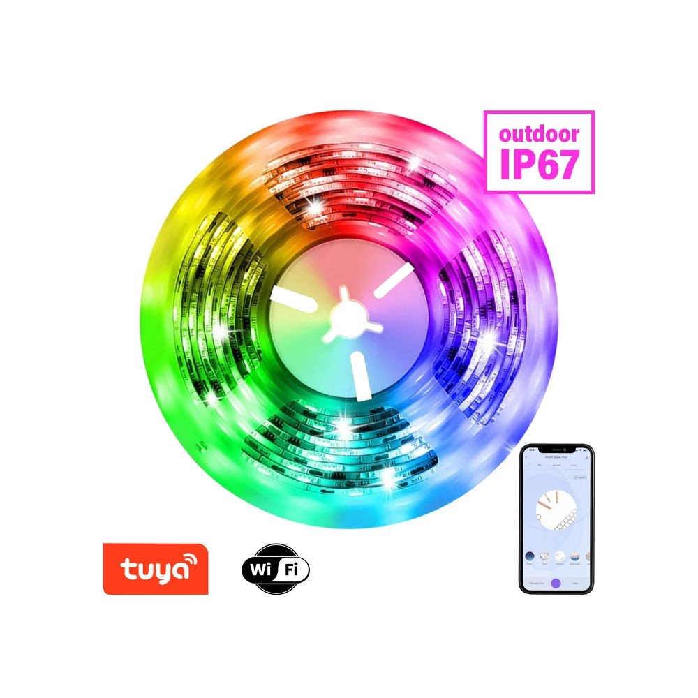 Immax Neo SMART LED strip 5m, RGB, CCT, color, dimmable, wifi, IP67