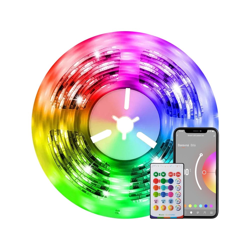 Immax Neo SMART LED-riba 10m, RGB, CCT, varviline, hamardatav, wifi, IR-pult