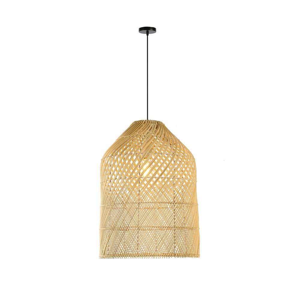 Immax BOHO PELO design-riippuvalaisin, D35cm. E27, rottinki