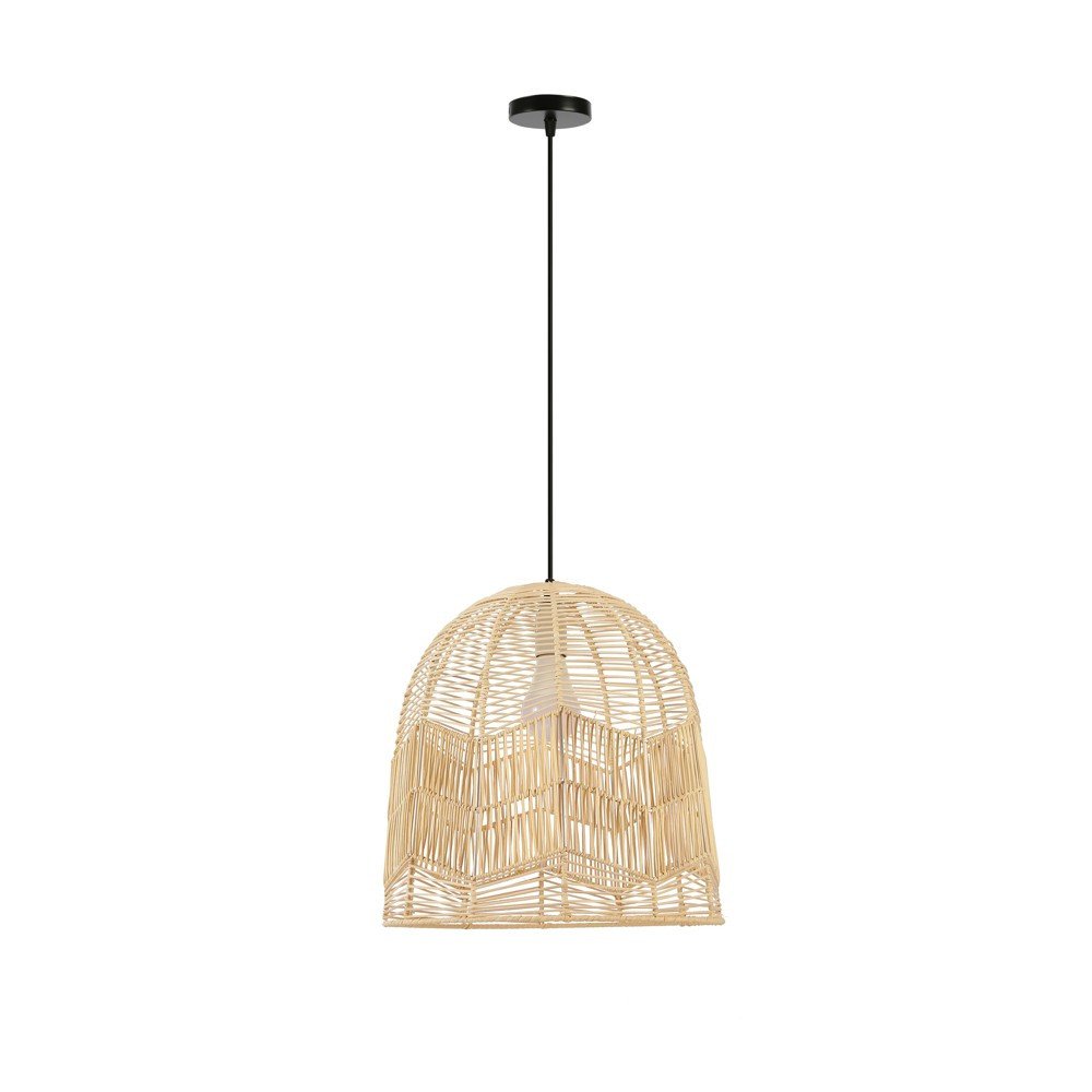 IMMAX Boho Pelo Design Pendant Lumaire, D40cm. E27, Natural Rattan