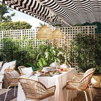 Immax BOHO PELO design riippuvalaisin, 35x40cm. E27, luonnonrottinki